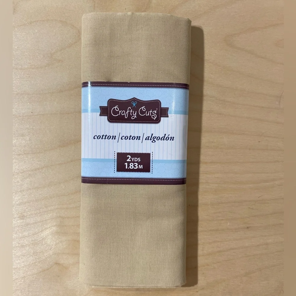 Crafty Cuts Cotton Fabric in Tan 2 Yards (OQ)